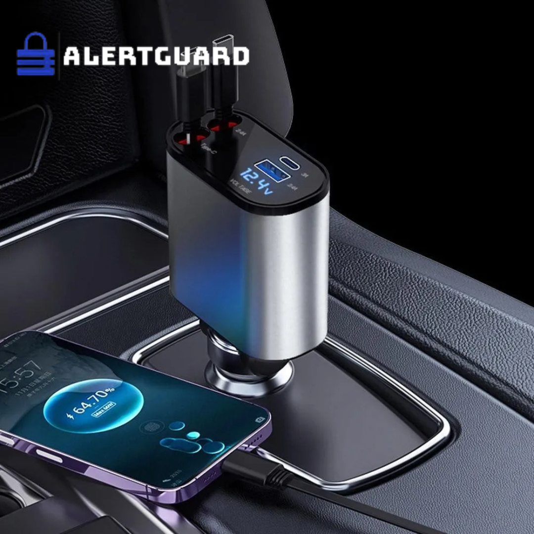 AlertGuard UltraCharge - شاحن سيارة قابل للتمدد 